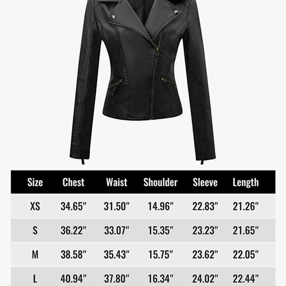 NWT Faux Leather Jacket Moto Zipper Sleeve Women’s M - Picture 6 of 10